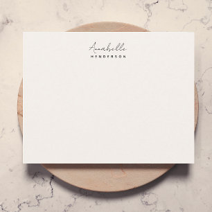 Monogram Neutraal   Modern minimalistisch stijlvol Notitiekaartje