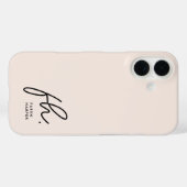 Monogram Neutraal Modern Minimalistisch Stijlvol S Case-Mate iPhone Case (Achterkant (horizontaal))