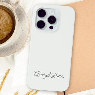 Monogram Neutraal Modern Minimalistisch Stijlvol S iPhone 15 Pro Case