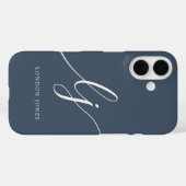 Monogram Neutraal Moderne Minimalistische Stijlvol Case-Mate iPhone Case (Achterkant (horizontaal))