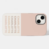 Monogram Neutral Modern Minimalistisch Stijlvol Ho Case-Mate iPhone Case (Achterkant (horizontaal))