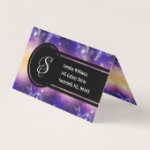 Monogram New age Galaxy Nebula Celestial Stars Visitekaartjes (Achterkant)