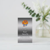 Monogram, Nightclub door Security, metaaleffect Visitekaartje (Staand voorkant)