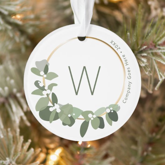 Monogram Nom de l'entreprise Modern Wreath cadeau  (Arbre)
