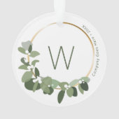 Monogram Nom de l'entreprise Modern Wreath cadeau  (dos)