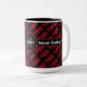 Monogram nooit eindigend TBR Tweekleurige Koffiemok (Voorkant rechts)