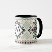 Monogram Nordic Cross Stitch Pattern Mok (Voorkant rechts)