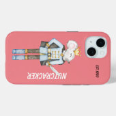 Monogram notenkraker Kerst roze Case-Mate iPhone Case (Achterkant (horizontaal))