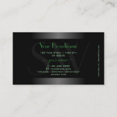 Monogram Novelty Black en White Ombre Green Lijst Visitekaartje (Achterkant)