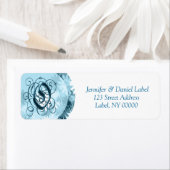 Monogram O Adresetiketten Korting Etiket (Insitu)