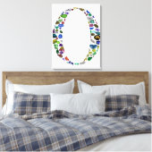 Monogram 'O' Canvas Afdruk (Insitu (Slaapkamer))