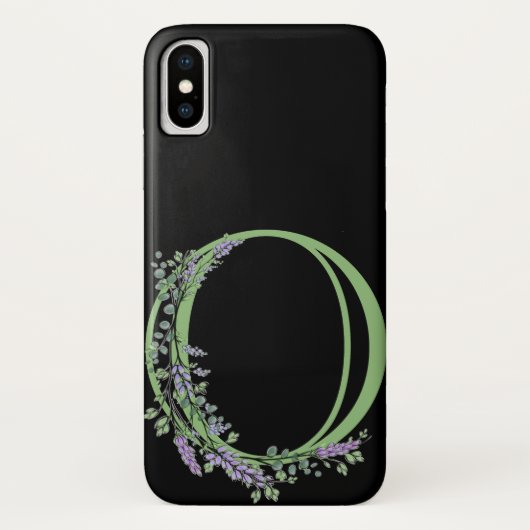 Monogram O Lavendel Eucalyptus Case-Mate iPhone Case (Achterkant)