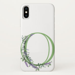 Monogram O Lavendel Eucalyptus iPhone X Hoesje