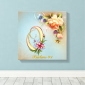 Monogram O Premium gewatteerd Canvas (gloss) Afdruk (Insitu (Houten vloer))