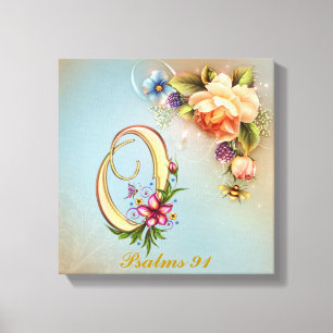 Monogram O Premium gewatteerd Canvas (gloss) Afdruk