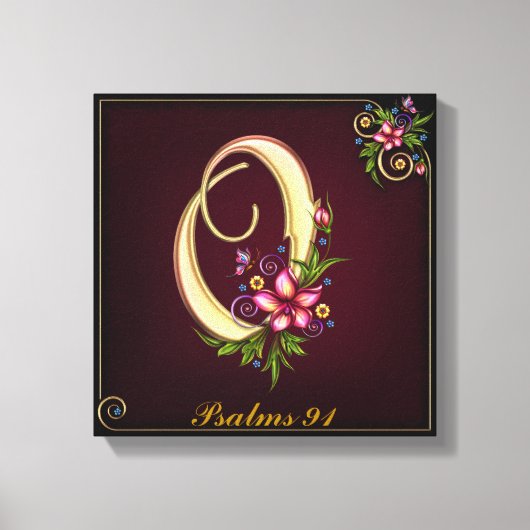 Monogram O Premium gewatteerd Canvas (gloss) Afdruk (Voorkant)