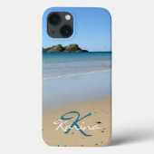 Monogram Ocean Beach Coque-Mate iPhone 13 Coque (Verso)