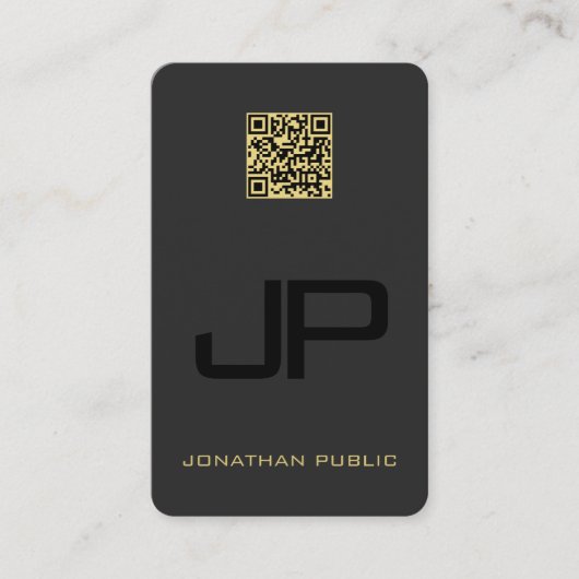 Monogram Oceanië Australisch Japans Zwart Goud Visitekaartje (Voorkant)