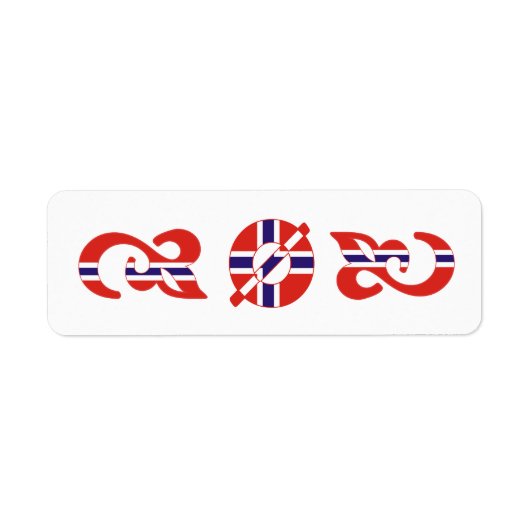 Monogram OE Ø Étiquette norvégienne (Devant)