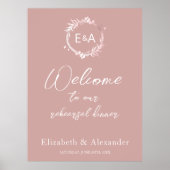 Monogram Oefenavond Welcome Bord Schuimplaat  Poster (Voorkant)