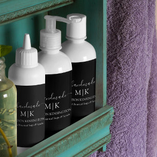 Monogram of Logo Toegevoegd Handgemaakte Zakelijke Wijn Etiket