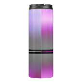 Monogram of naam, verloop Paars en grijs Thermosbeker (Achterkant)