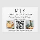 Monogram of toevoegen Logo Photo Business QR Code  (Voorkant)