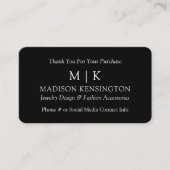 Monogram of voeg de Kaart van de het BedrijfsTusse Visitekaartje (Voorkant)