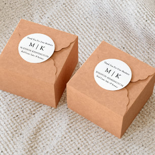 Monogram of voeg Logo Business Gift Small toe Ronde Sticker