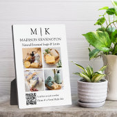 Monogram of voeg Logo Business QR Code 4 Foto's to Fotoplaat