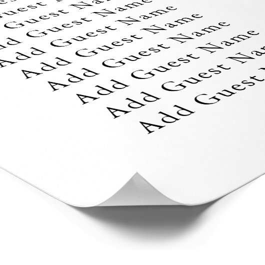 Monogram Olijfblad Bruiloft 17 Tafel Zitgrafiek Poster (Hoek)