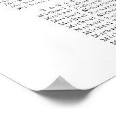 Monogram Olijfblad Bruiloft 18 Tafel Zitgrafiek Poster (Hoek)