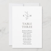 Monogram Olijfblad Tafel Zitkaarten Kaart (Voorkant)