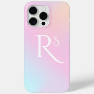 Monogram Ombre Holografisch Roze Meisjesachtig Gep iPhone 15 Pro Max Hoesje