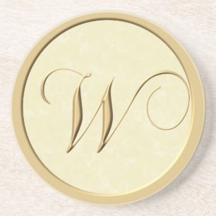 Monogram onderzetters - letter W
