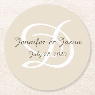 Monogram onderzetters van papier