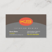 Monogram ontwerp, 3,5 x 2,0 inch Visitekaartje (Achterkant)