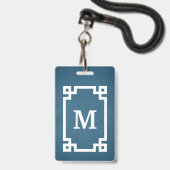 Monogram ontwerp badge (Voorzijde met lanyard)