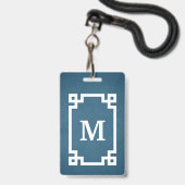 Monogram ontwerp badge (Achterkant met lanyard)