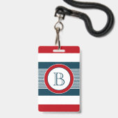 Monogram ontwerp badge (Voorzijde met lanyard)