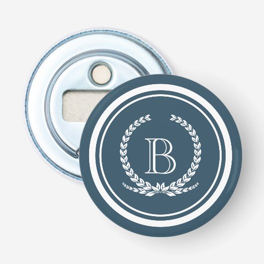 Monogram ontwerp button flesopener (Voorkant)