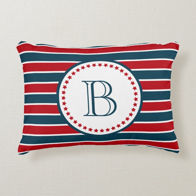 Monogram ontwerp decoratief kussen (Voorkant)