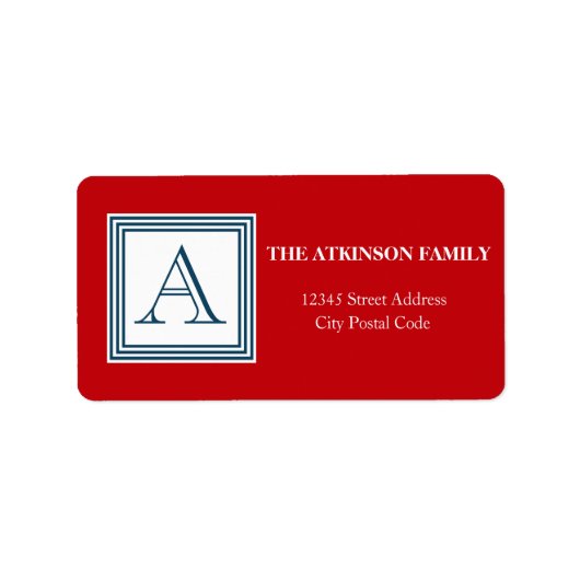 Monogram ontwerp etiket (Voorkant)