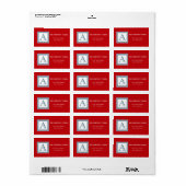 Monogram ontwerp etiket (Full Sheet)