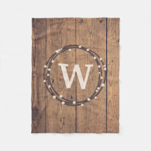 Monogram ontwerp fleece deken
