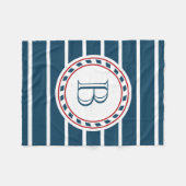 Monogram ontwerp fleece deken (Voorkant (Horizontaal))