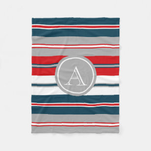 Monogram ontwerp fleece deken