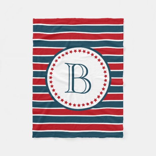 Monogram ontwerp fleece deken (Voorkant)