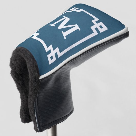 Monogram ontwerp golfheadcover (3/4 voorkant)