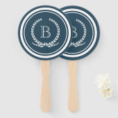 Monogram ontwerp handwaaier (Voorkant en achterkant)